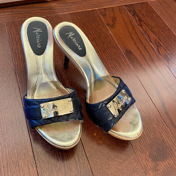 MARCIANO WOODEN STILETTO SANDALS - Picture 2 of 13